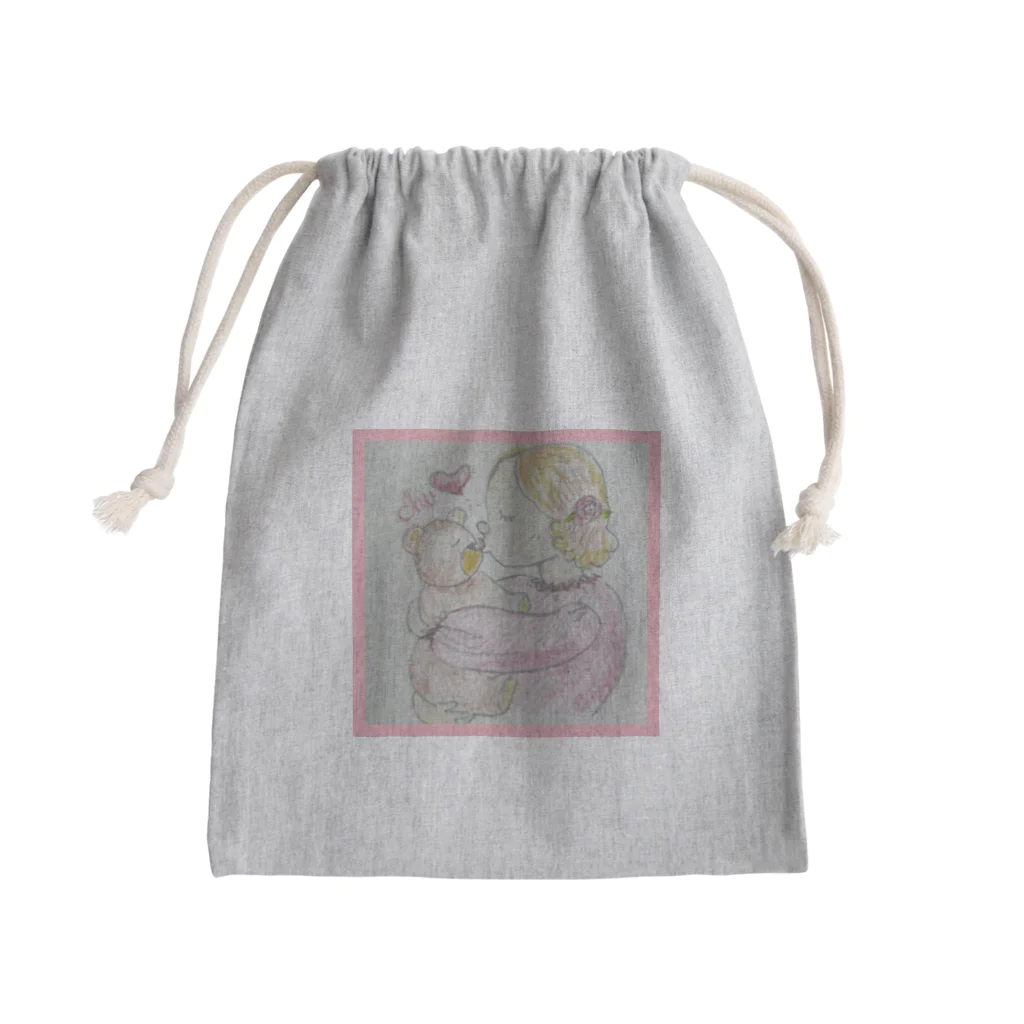 ショップAyanakko🧸のくまさんにキス Mini Drawstring Bag