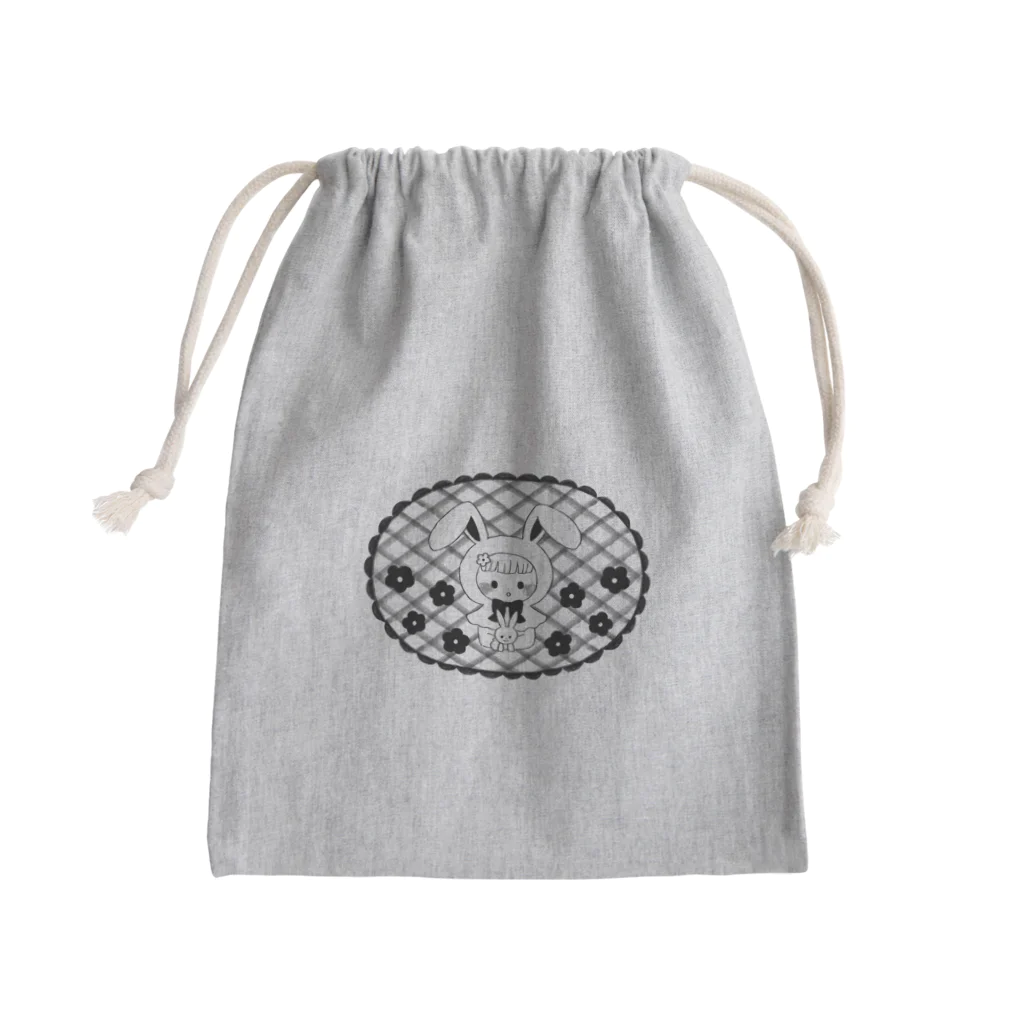 anntoramuのうさぎのかぶりもの Mini Drawstring Bag