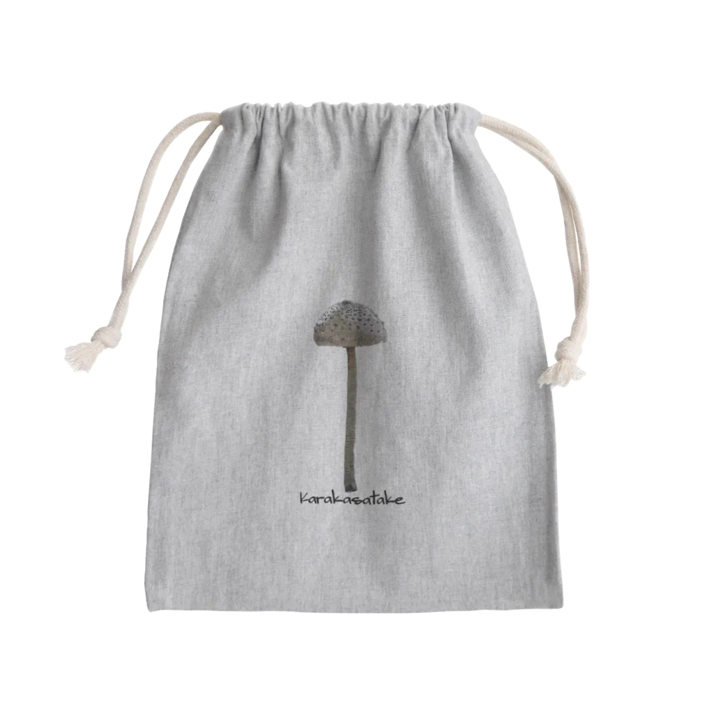 hikoyasuのきのこシリーズ　カラカサタケ Mini Drawstring Bag