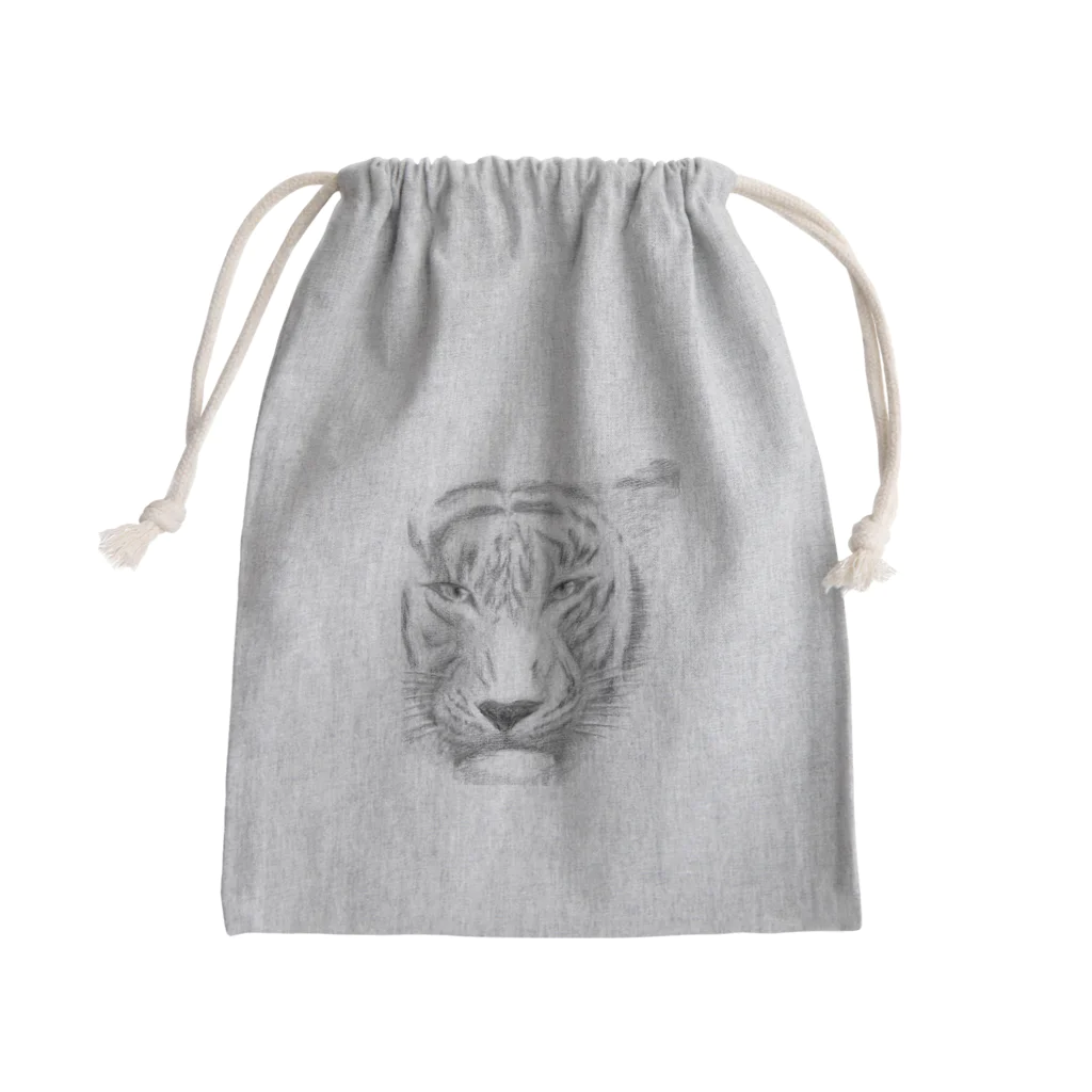 tribekoubouの虎白黒 Mini Drawstring Bag