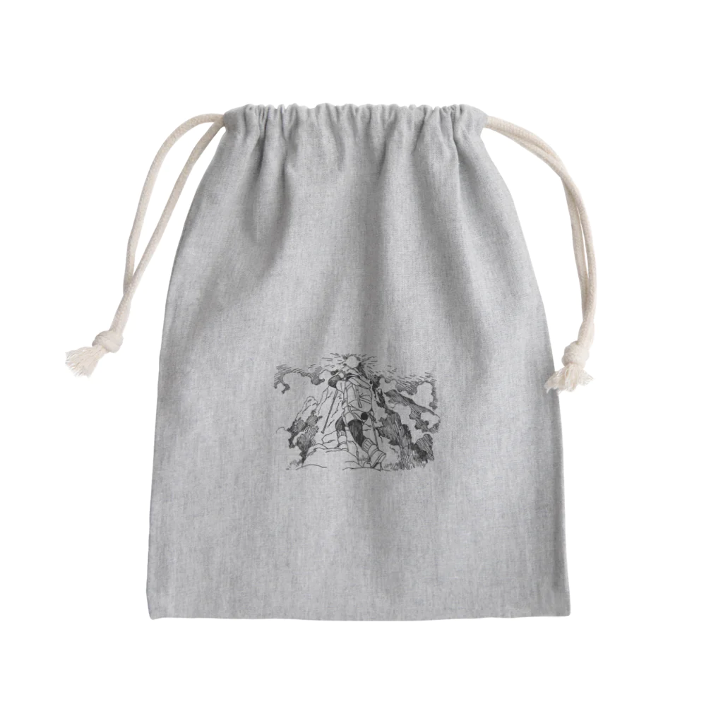 空想画学販売所のクマの山登り Mini Drawstring Bag