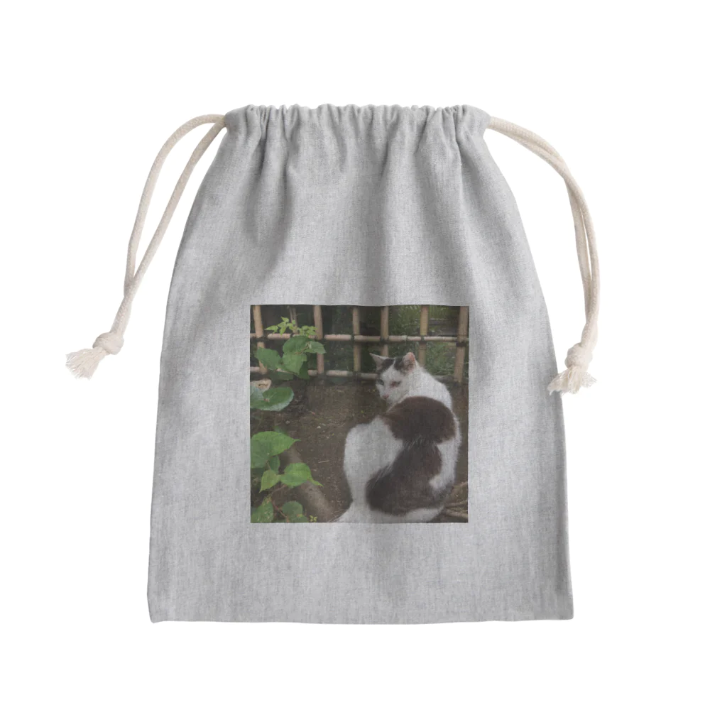 travelohayuの振り返り美猫図 Mini Drawstring Bag