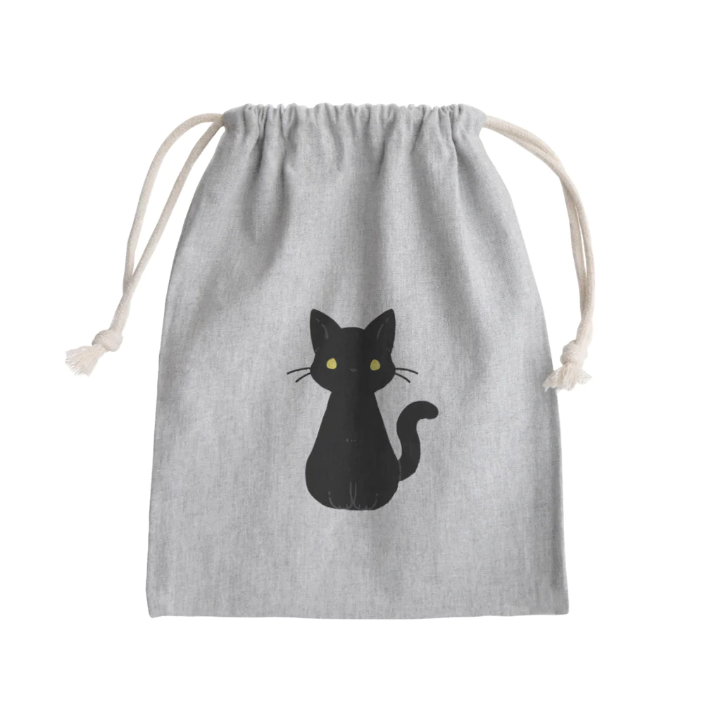 nekono0mimozaのシンプルな金眼の黒猫さん Mini Drawstring Bag