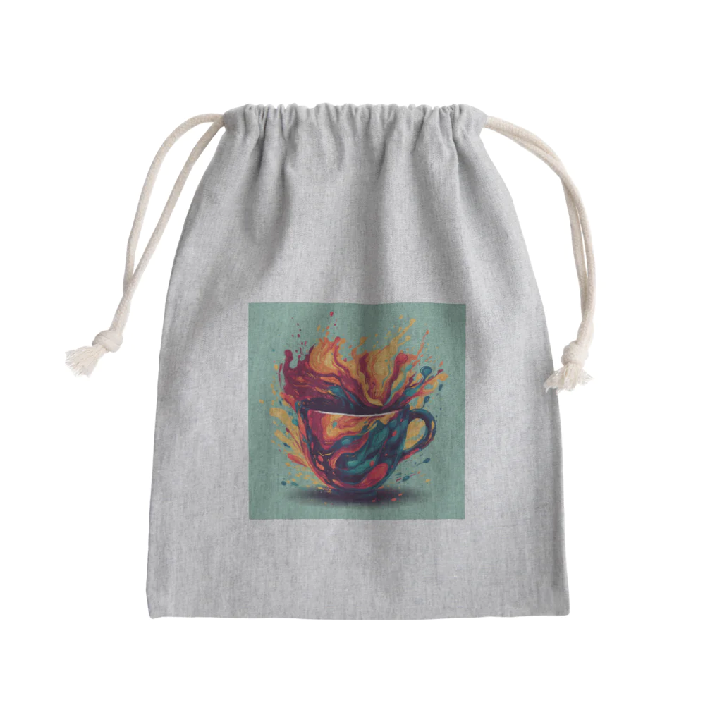 CoffeePixelのクリエイティブな一杯で毎日を彩ろう Mini Drawstring Bag