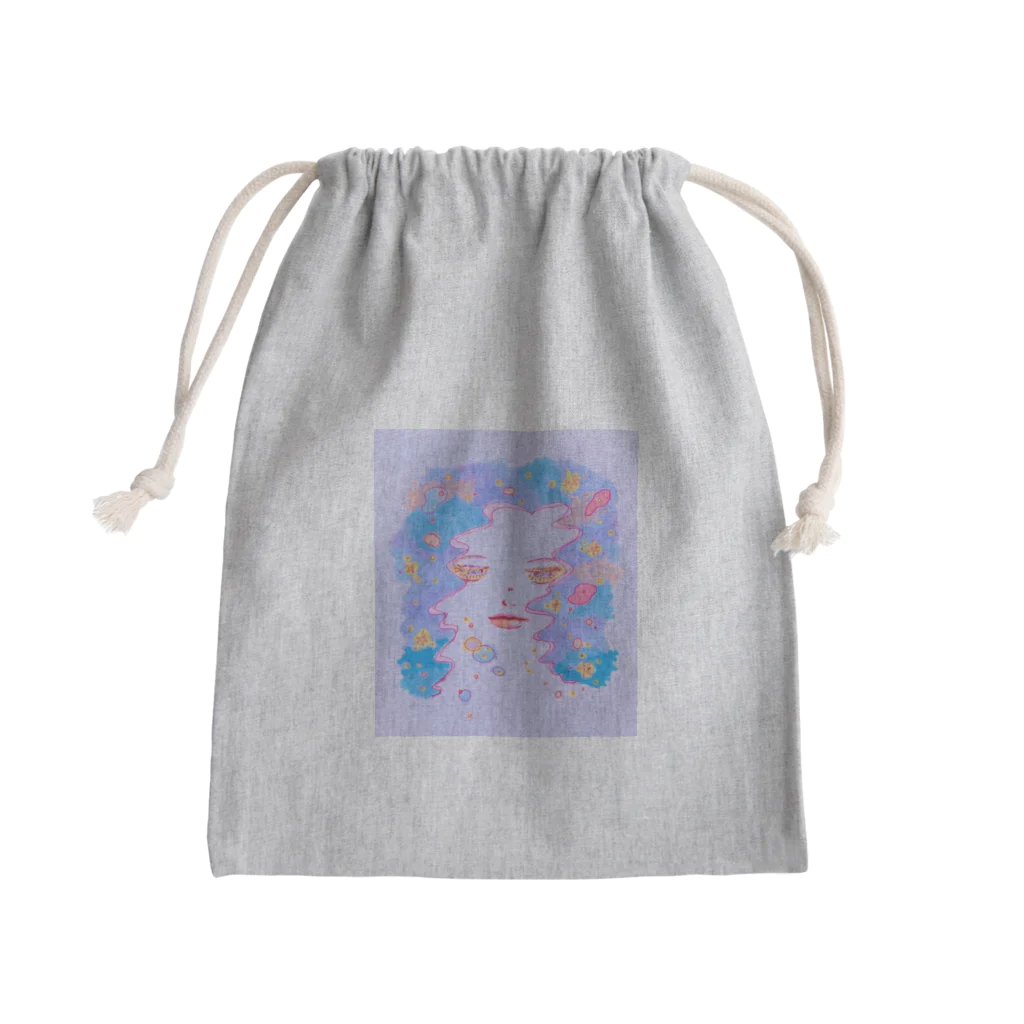 塩バターの昼下がりに夜の女神 Mini Drawstring Bag