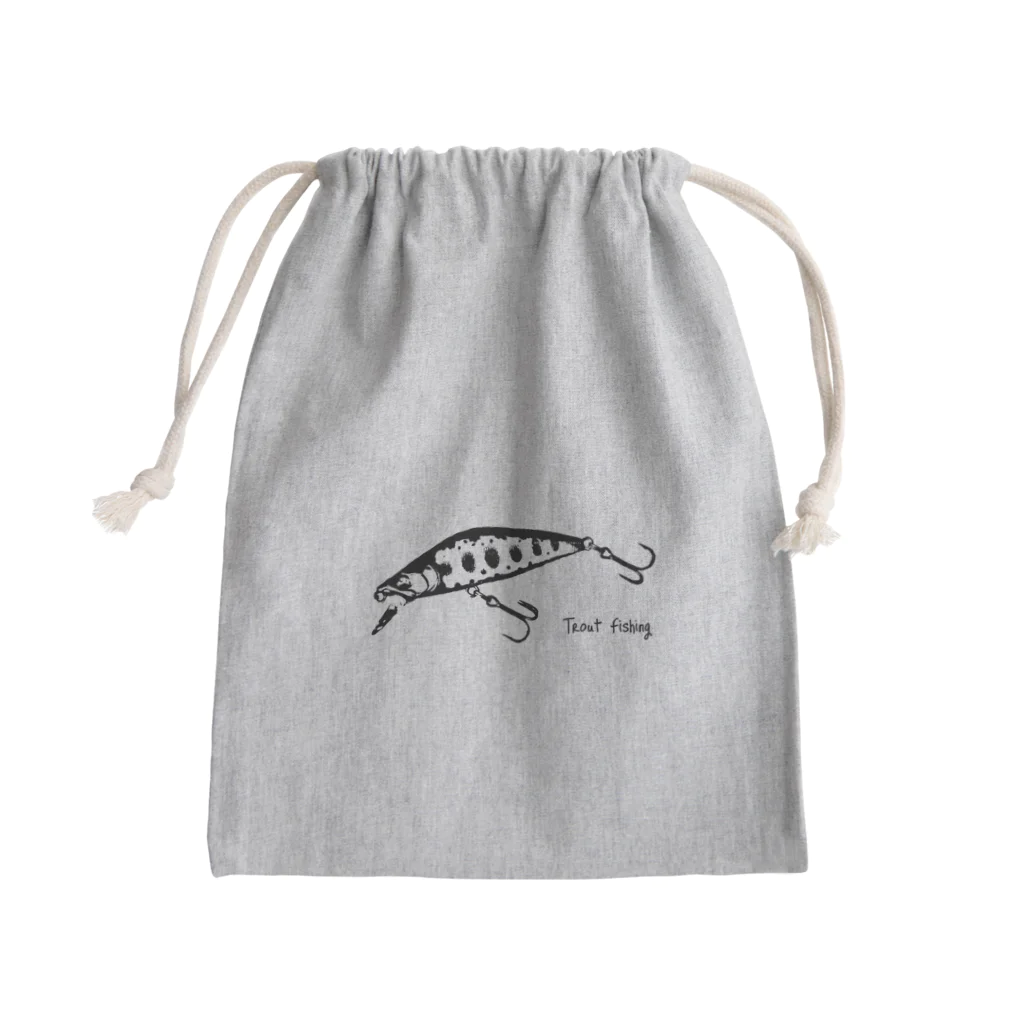 フィッシング&サウナの和風Trout Fishing  Mini Drawstring Bag