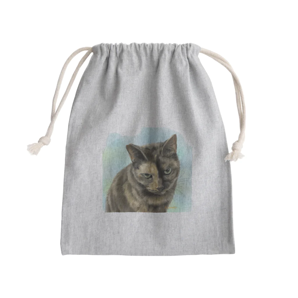 kinako-japanのサビ猫のオペラ座ちゃん Mini Drawstring Bag