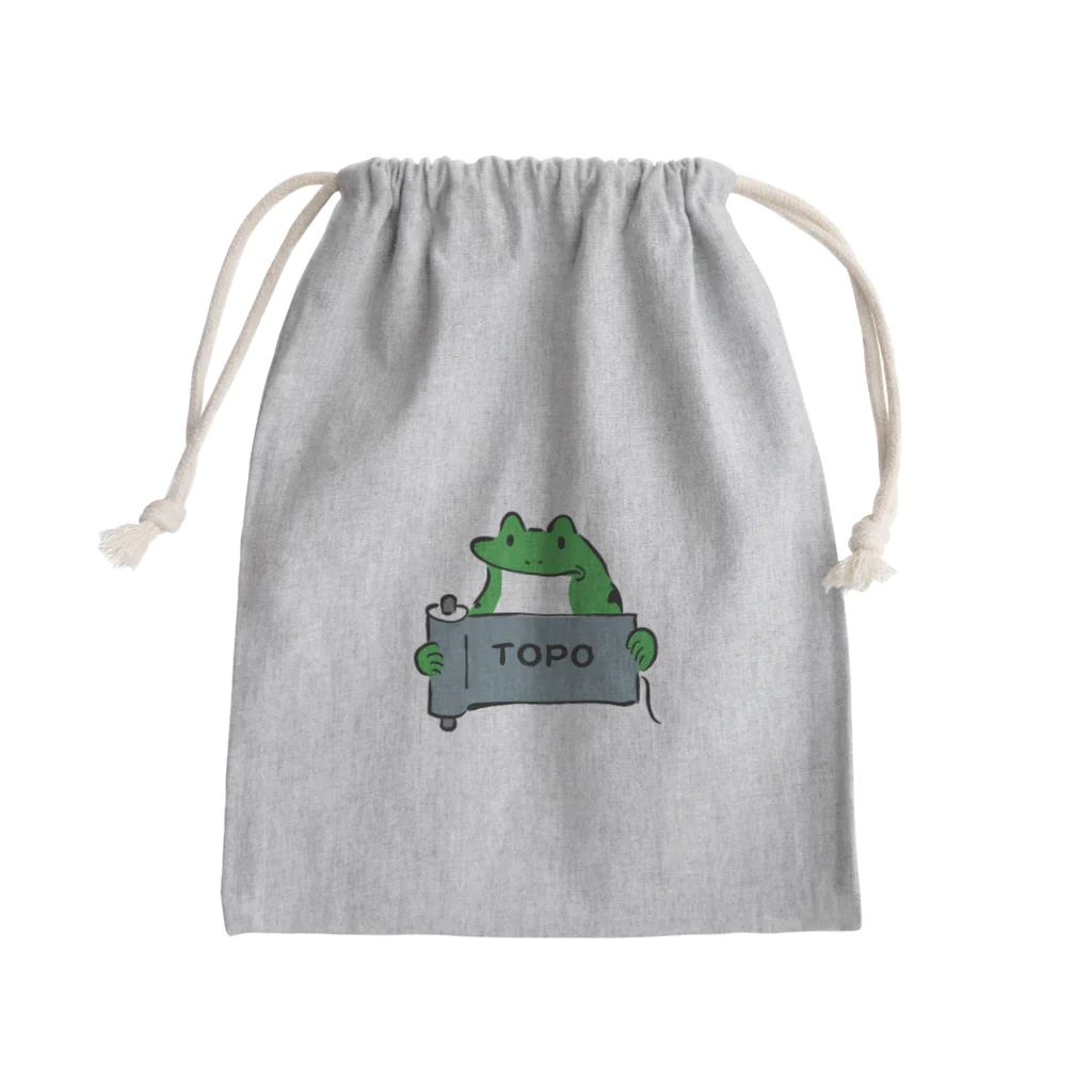 クライミングジムVORTEXの鳥獣戯画_微笑みカエル_トポ Mini Drawstring Bag