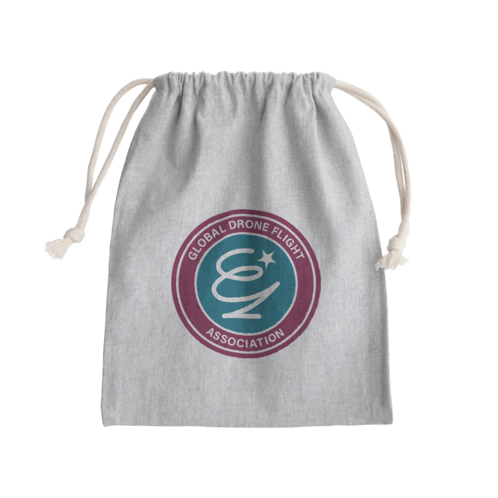 miyakojima_baseのグローバルドローンフライト協会ロゴ Mini Drawstring Bag