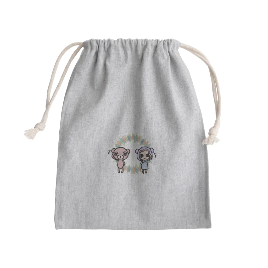 べあぐらのべあぐらじゃー Mini Drawstring Bag