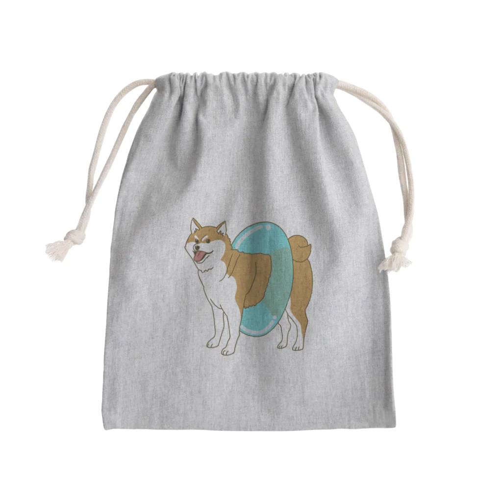 takaseのSHOPのプールに行く気の柴犬 Mini Drawstring Bag