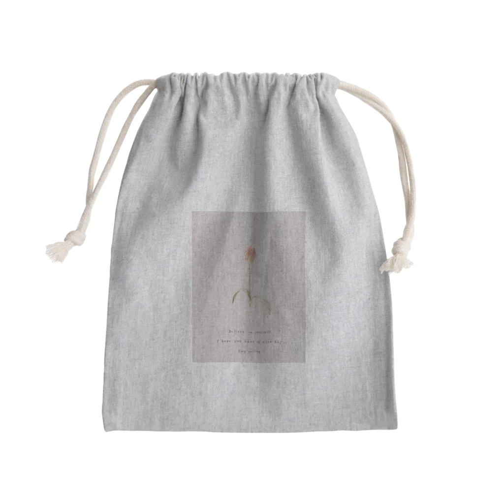 rilybiiの🫖 Sakura Peach milk tea . Mini Drawstring Bag