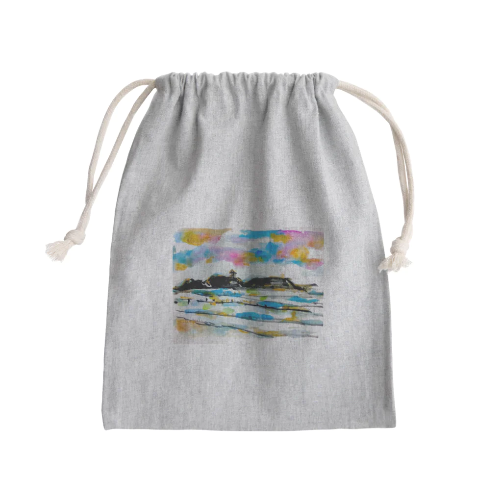 FUJISAN.のしましまうみうみシリーズ。 Mini Drawstring Bag