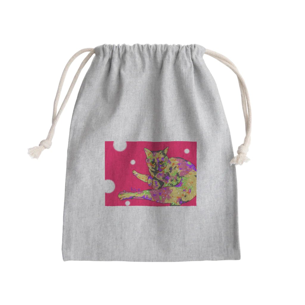 ️️ひろゆき🐾のアート猫 Mini Drawstring Bag