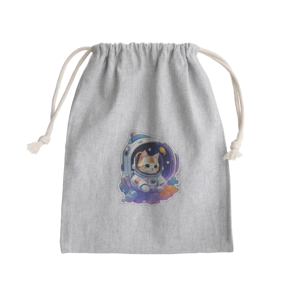 dolphineのとっても可愛いネコの宇宙飛行士 Mini Drawstring Bag