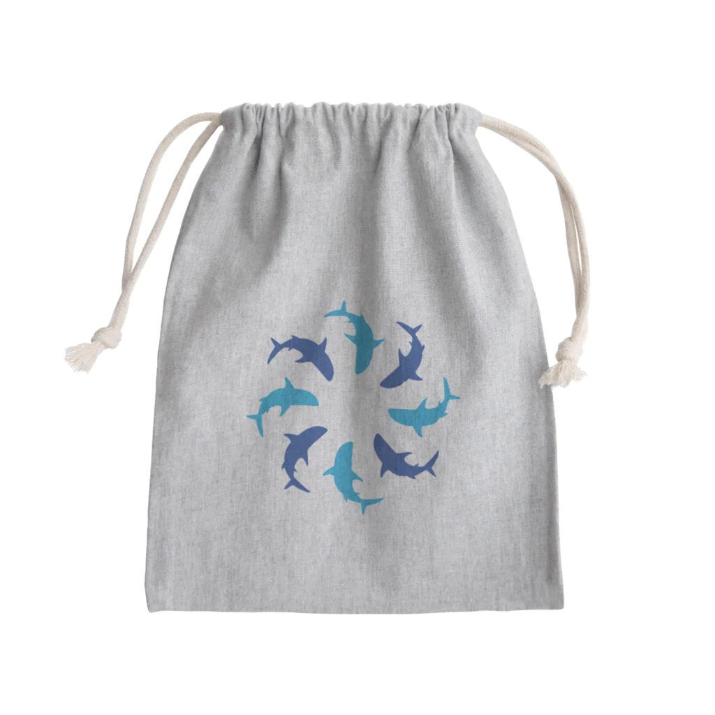 Ms shopのshark ring Mini Drawstring Bag