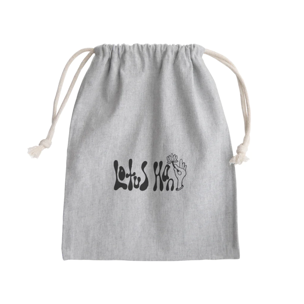 宇宙キャンプのロータス　ハンド　モノトーン Mini Drawstring Bag