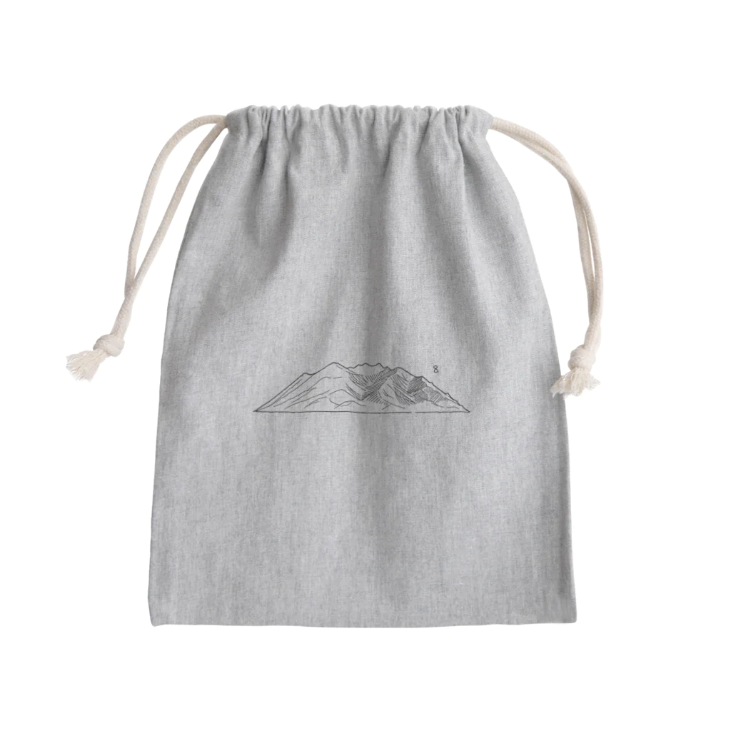 まつのき商店の八ヶ岳　黒 Mini Drawstring Bag