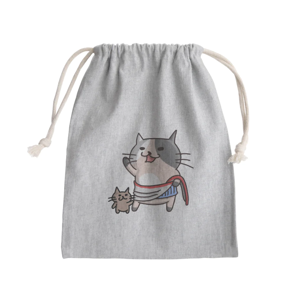 ひよこ男爵とまだむにゃんのにゃうぐすとぅす Mini Drawstring Bag