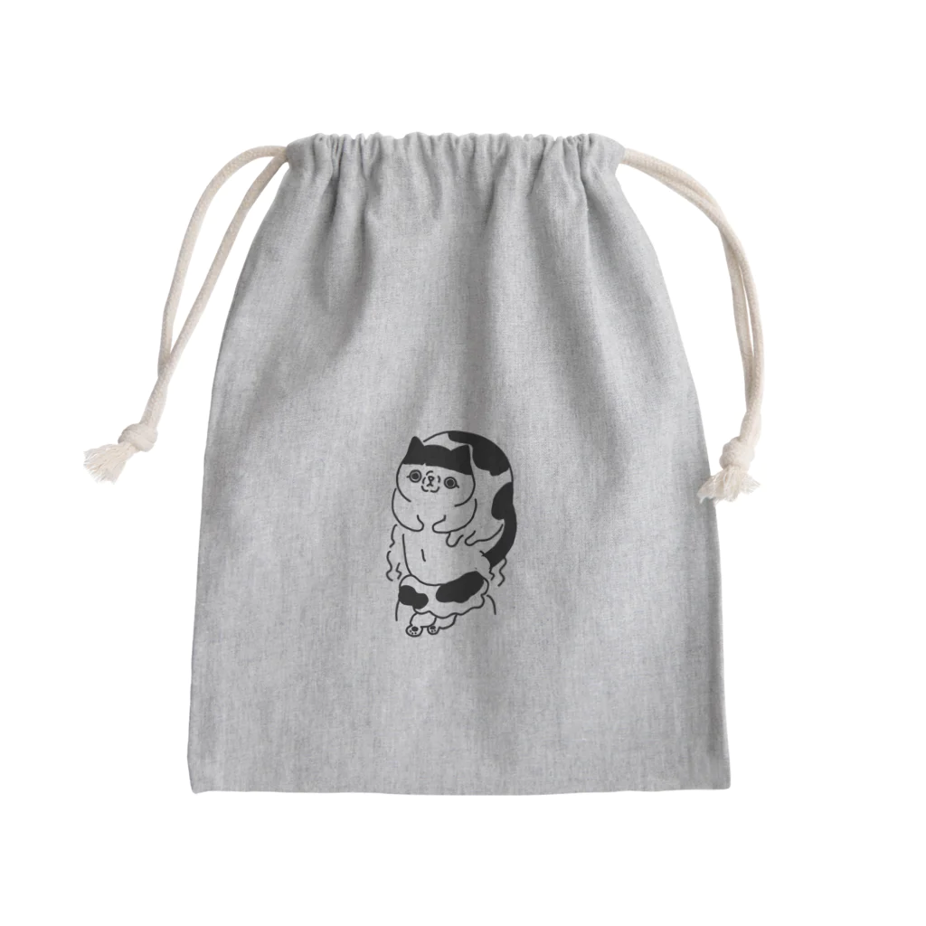 おちゃわん🐶🍚の大好きなコといつも一緒に 　withぱっつん前髪にゃん Mini Drawstring Bag