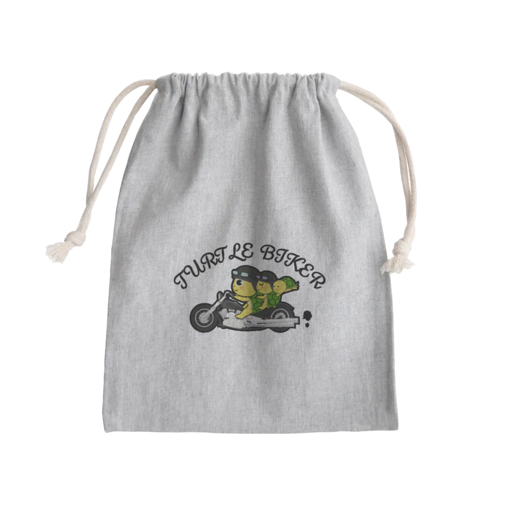 chicodeza by suzuriの亀亀バイカー Mini Drawstring Bag