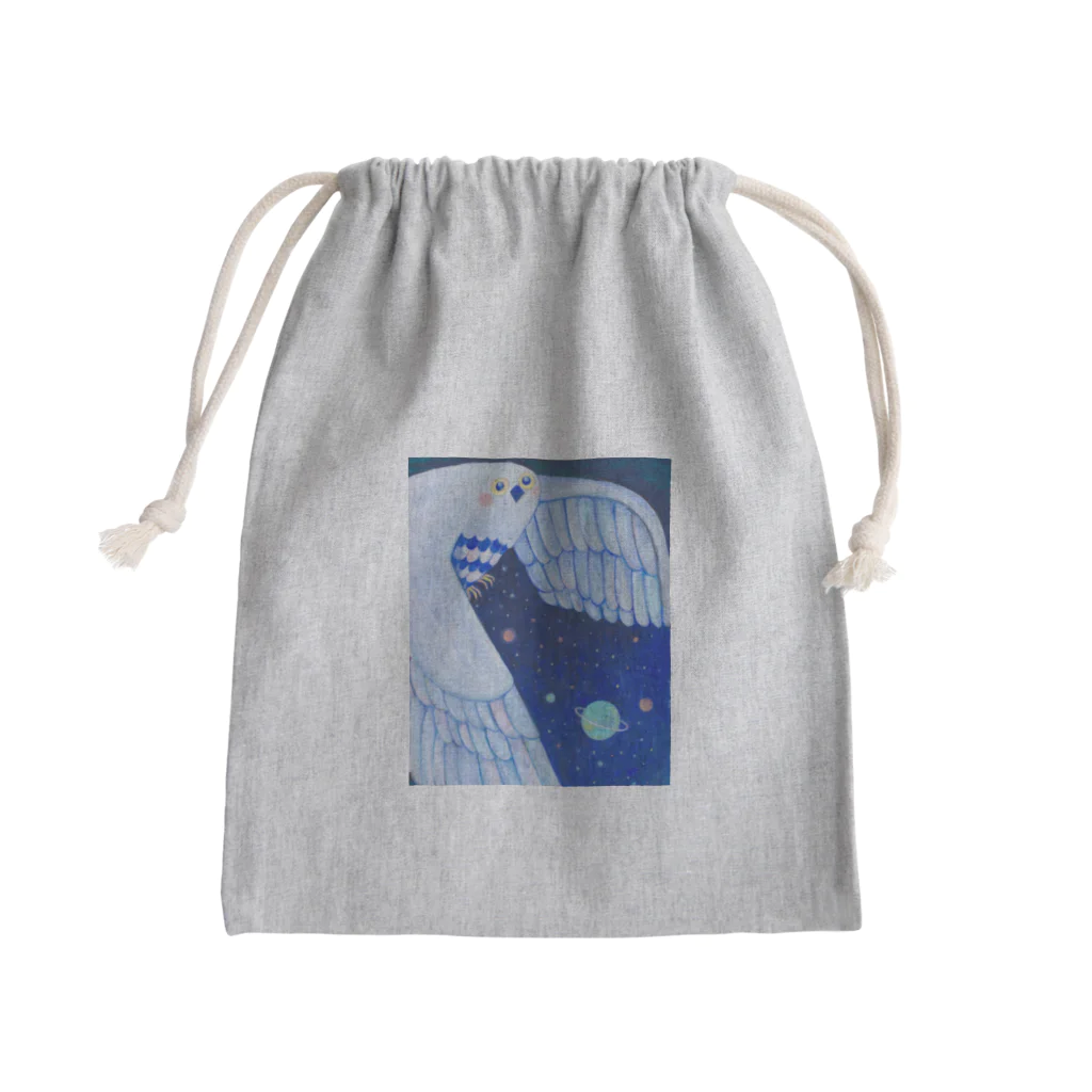 ぶたのたんこぶのうちゅうふくろう Mini Drawstring Bag