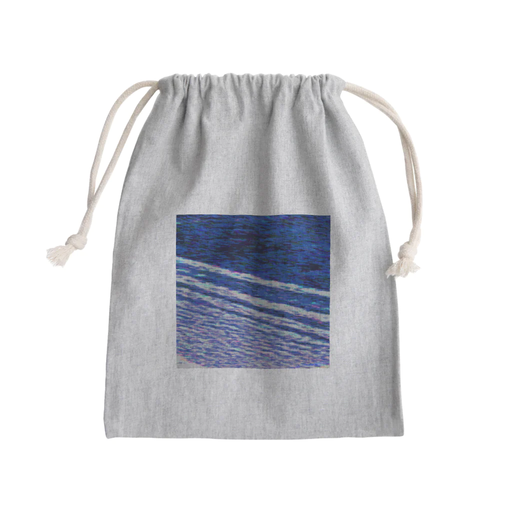 水草の波打ち際（夜） Mini Drawstring Bag