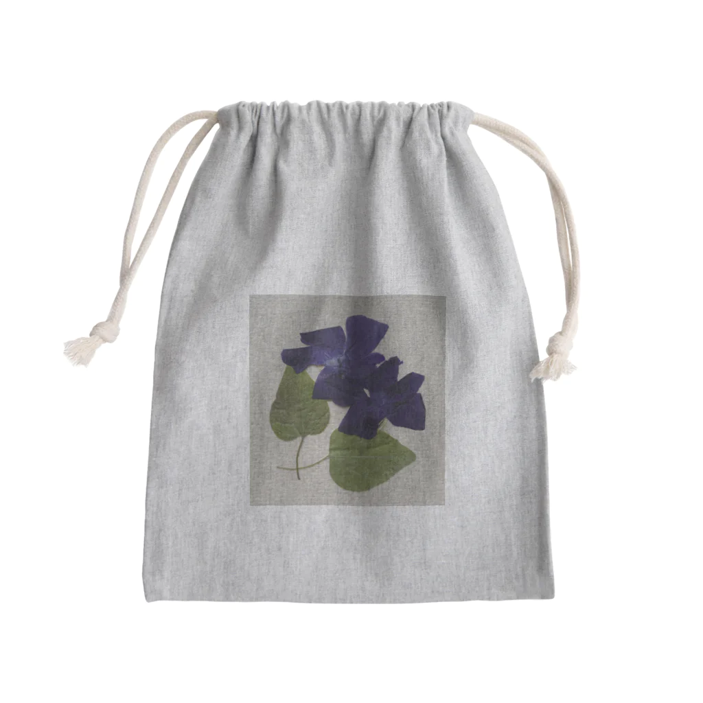 inakaen  いなか園の押し花『さんさ　しおん』 Mini Drawstring Bag