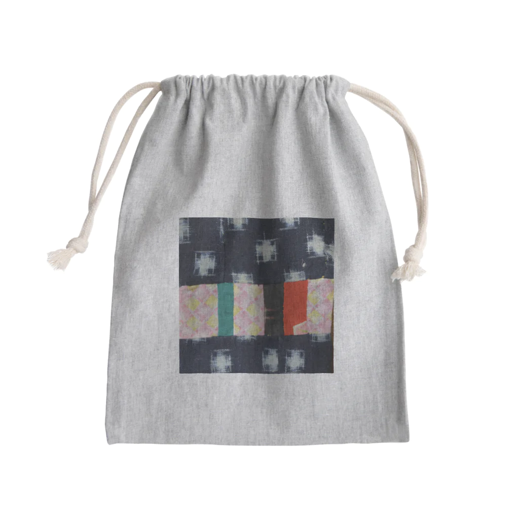 inakaen  いなか園の古布のかけら『ちっくたっく』 Mini Drawstring Bag