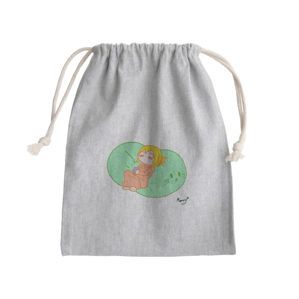 めりーさんのお店のほっと一息ちゃん Mini Drawstring Bag