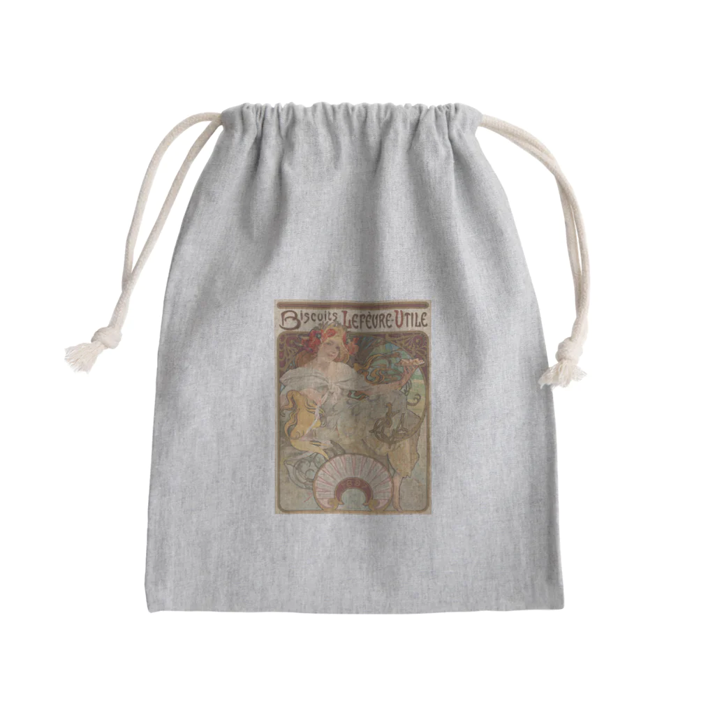 世界美術商店のルフェーヴル=ユティル・ビスケット / Biscuits Lefèvre-Utile Mini Drawstring Bag