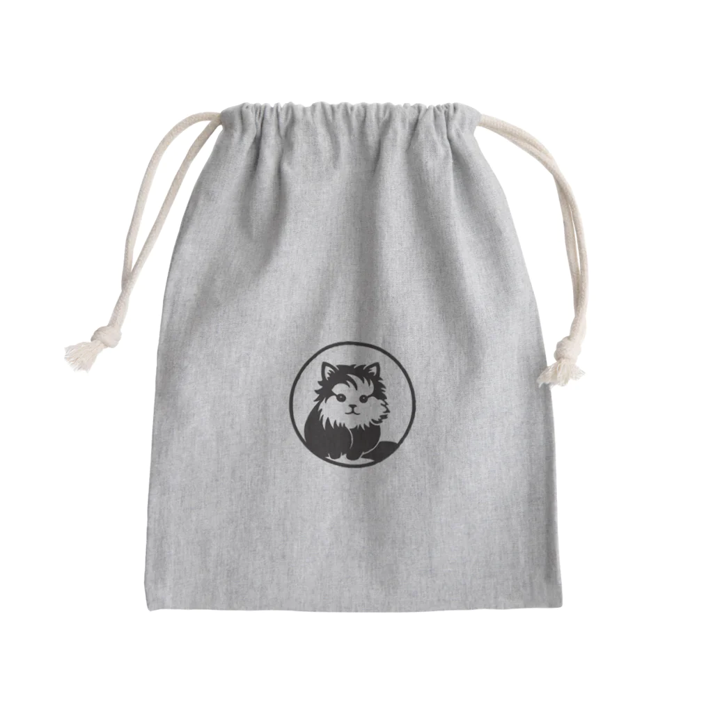 MonoChromeのマンチカン・マルイナ Mini Drawstring Bag