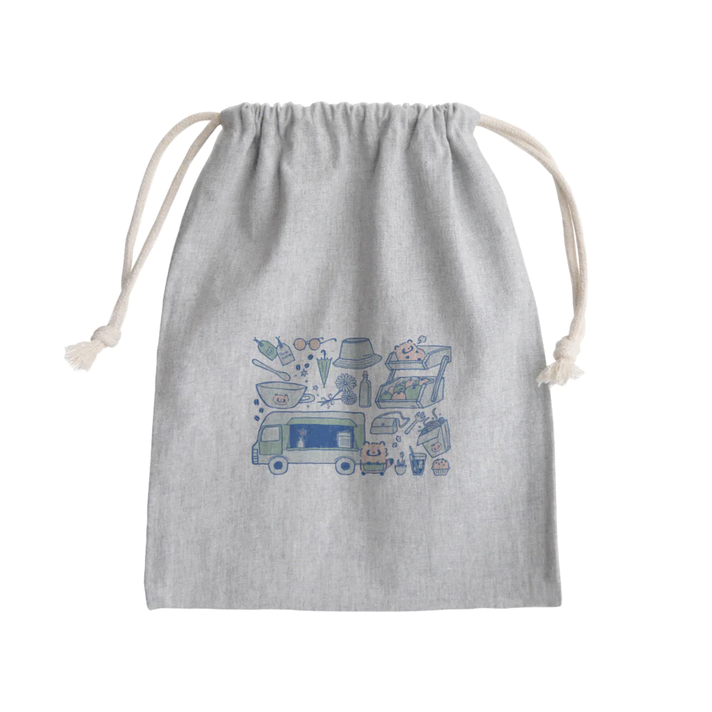 ジーナショップ(たぬき多め)のキッチンカーたぬき Mini Drawstring Bag