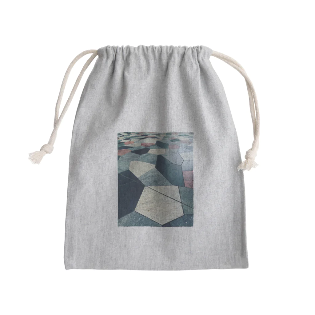 しまこのみせの雨のタイル Mini Drawstring Bag