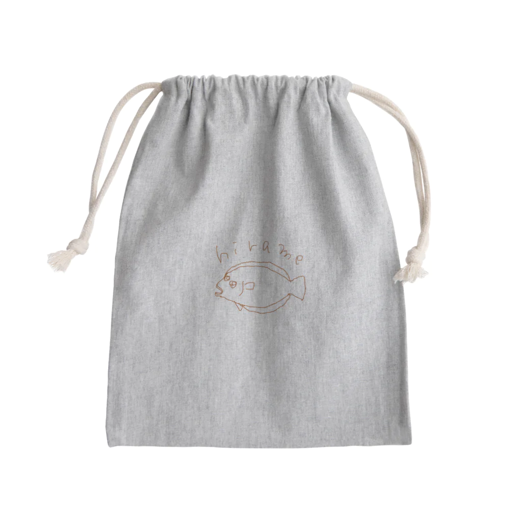 ゆるデザイン shopのゆるヒラメ Mini Drawstring Bag