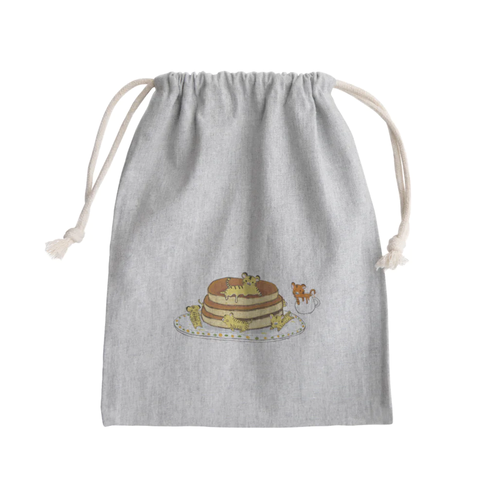 ぎみの溶けタイガーwithパンケーキ Mini Drawstring Bag