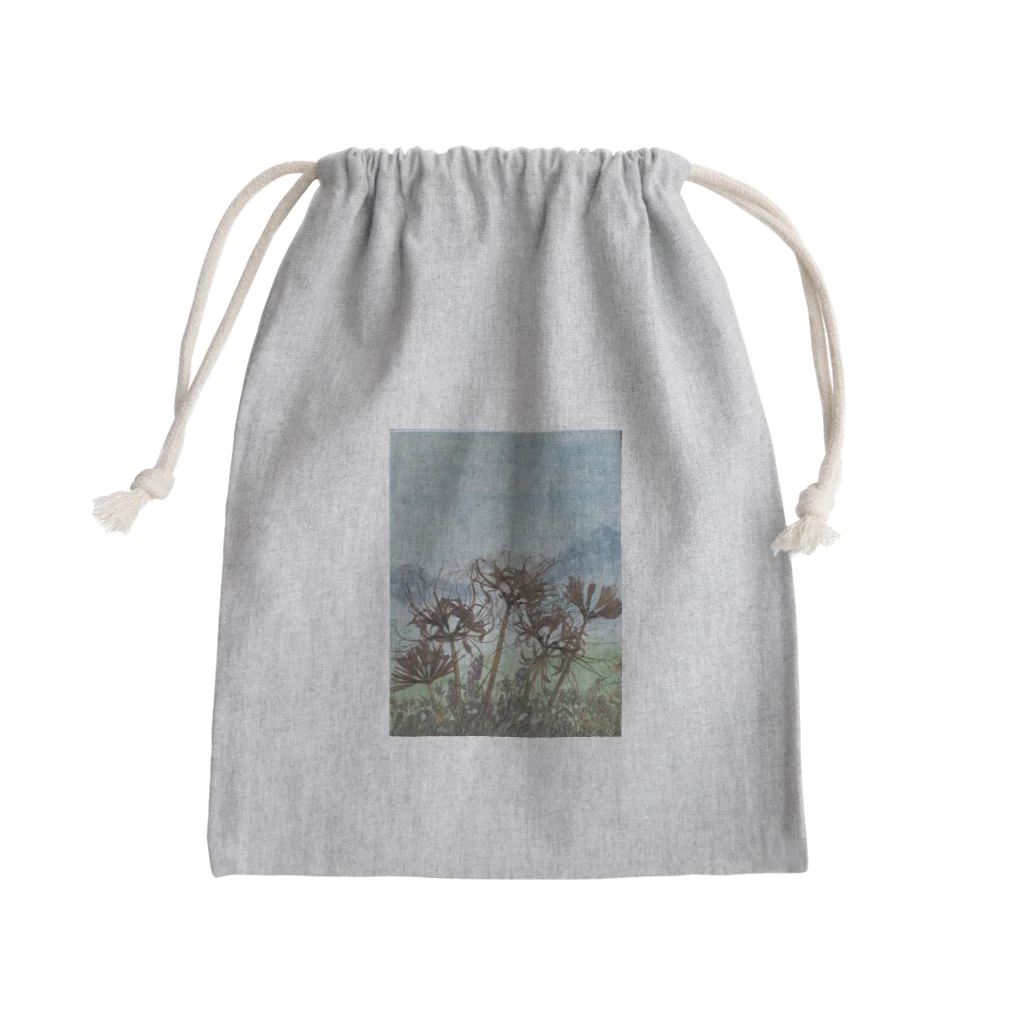 inakaen  いなか園の押し花『さんさ　しおん』 Mini Drawstring Bag