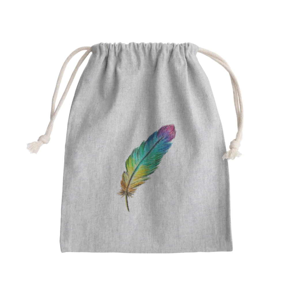 suuのカラフル羽 Mini Drawstring Bag