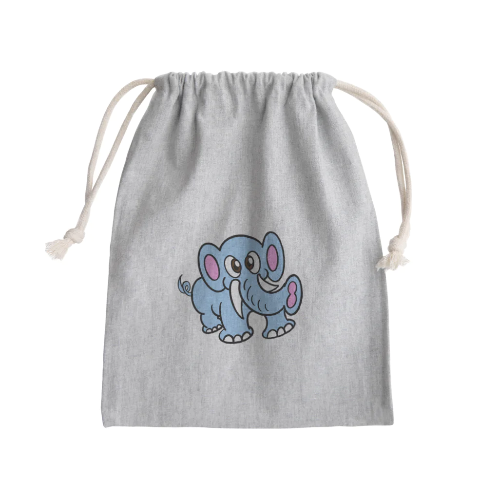 じゅうに（Jyuuni）の0001・青いぞうさん（じゅうにブランド） Mini Drawstring Bag