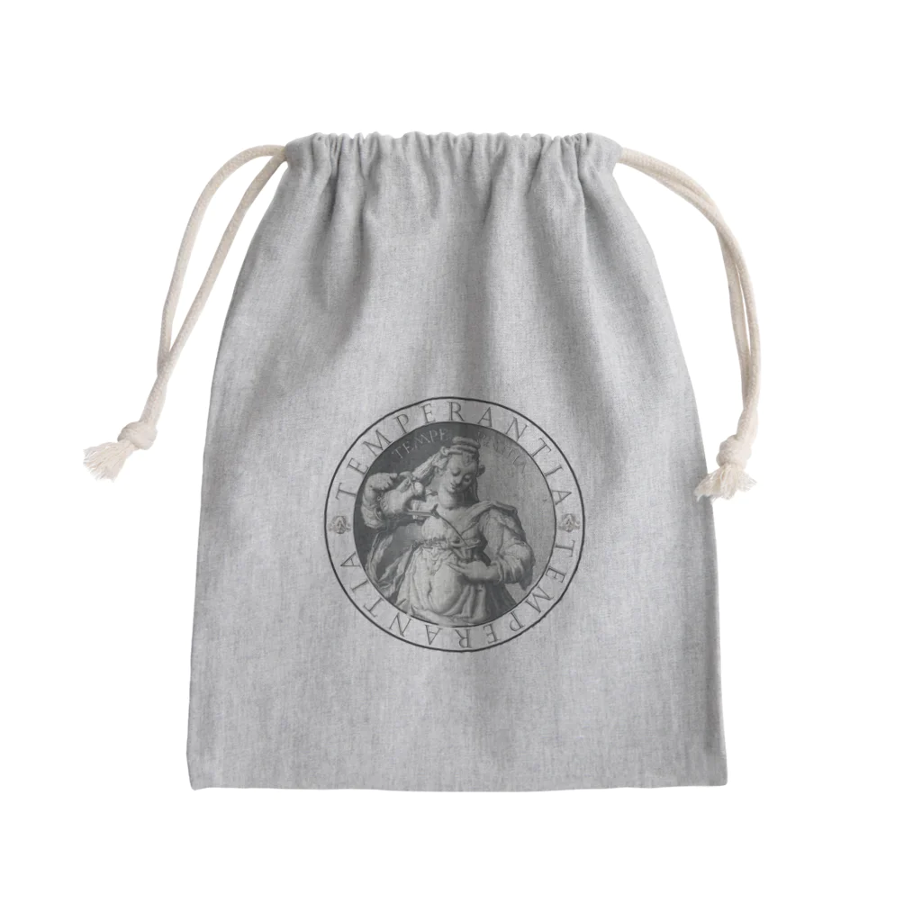 PALA's SHOP　cool、シュール、古風、和風、のTEMPERANTIA.（不変） Mini Drawstring Bag