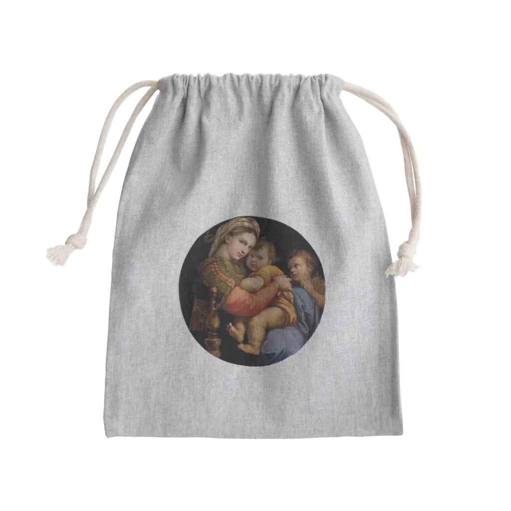 世界美術商店の小椅子の聖母 / Madonna della seggiola Mini Drawstring Bag