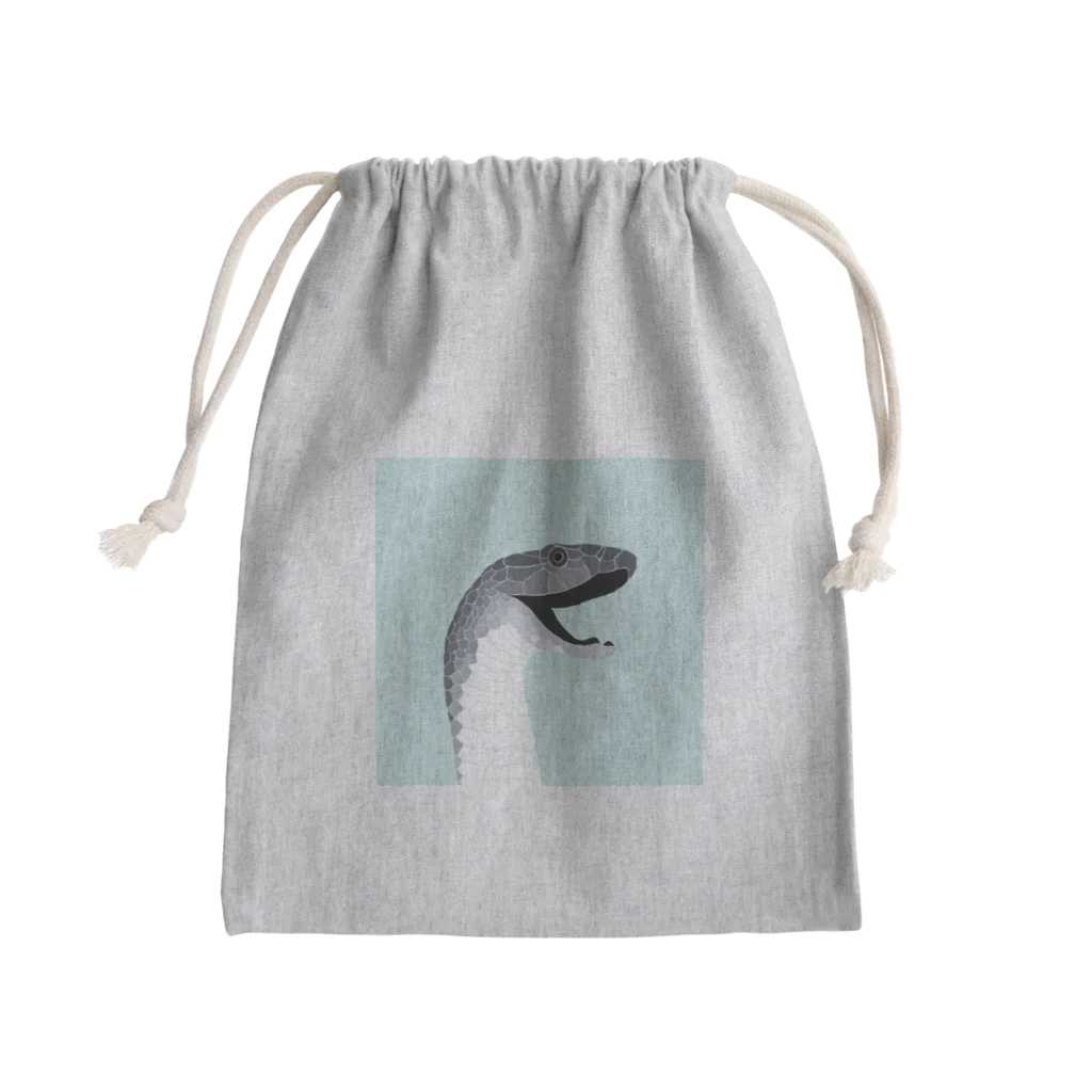 shu_shu.jpのブラックマンバ（アイスグリーン） Mini Drawstring Bag