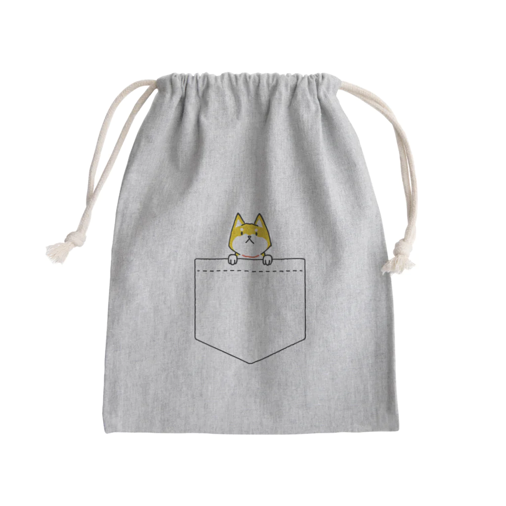 もがのポケットに柴犬 Mini Drawstring Bag