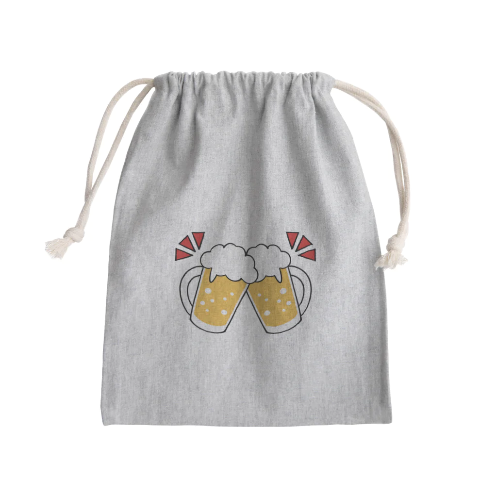 ゆちのへやのビールジョッキで乾杯！イラスト Mini Drawstring Bag