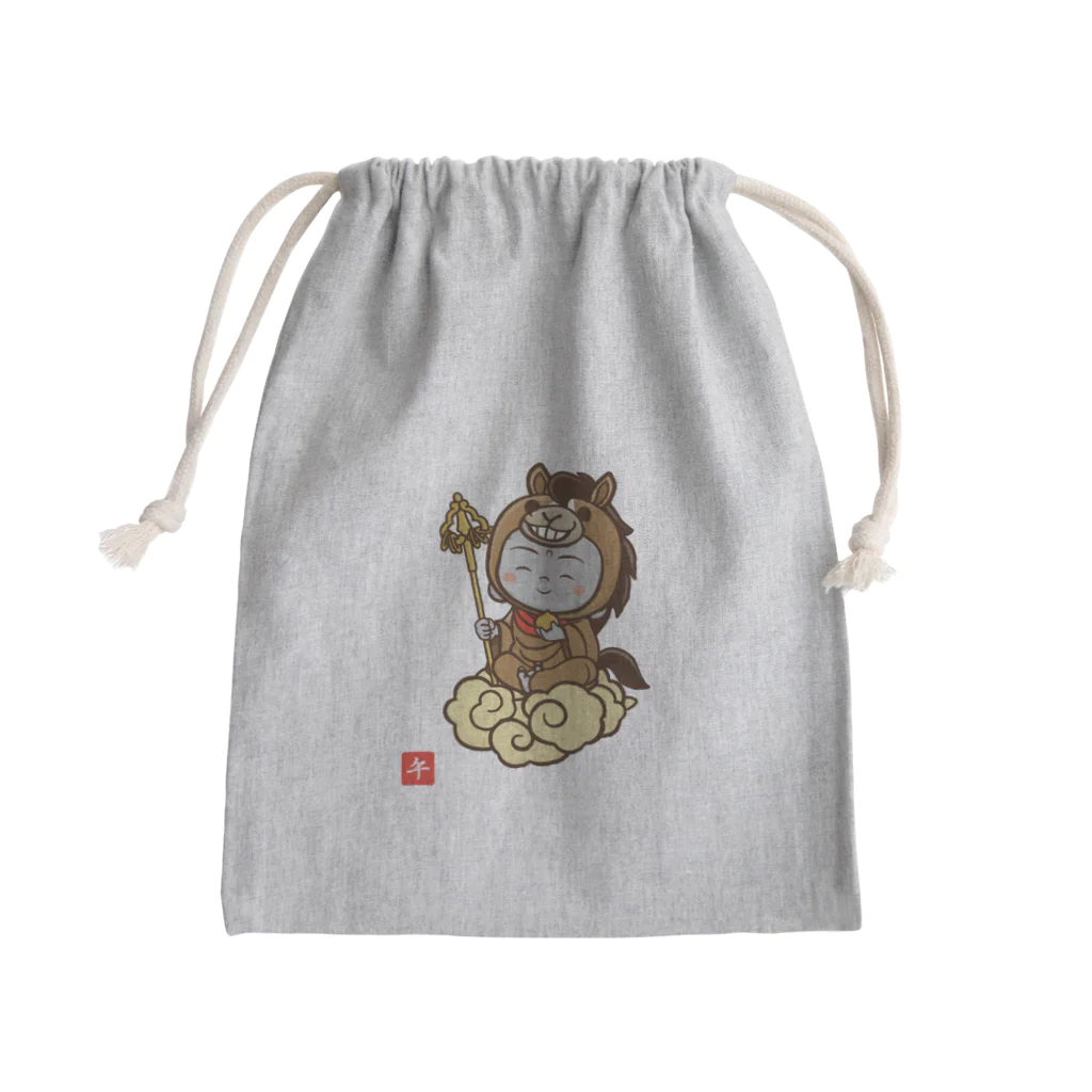 着ぐるみ地蔵 by SoReNa186の着ぐるみ 午地蔵（雲） Mini Drawstring Bag