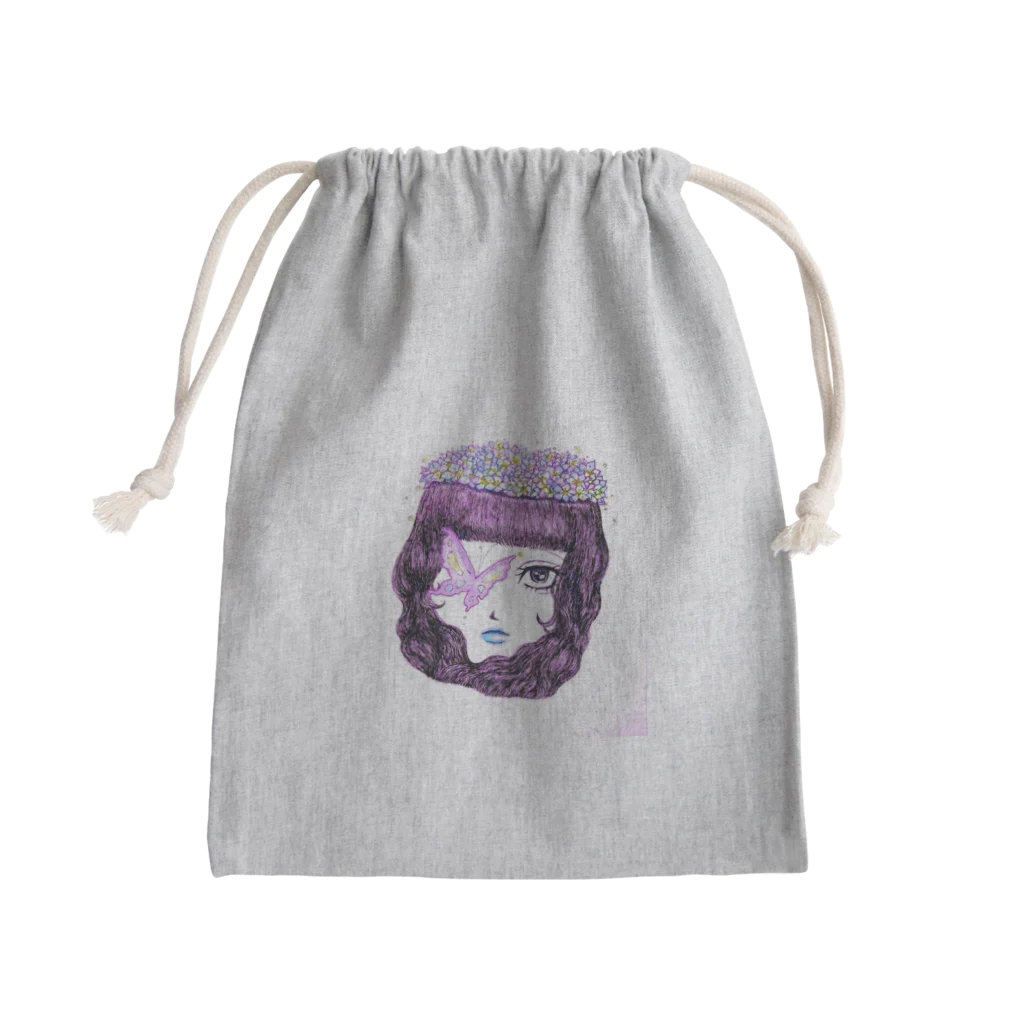 塩バターのお花畑ちゃん Mini Drawstring Bag