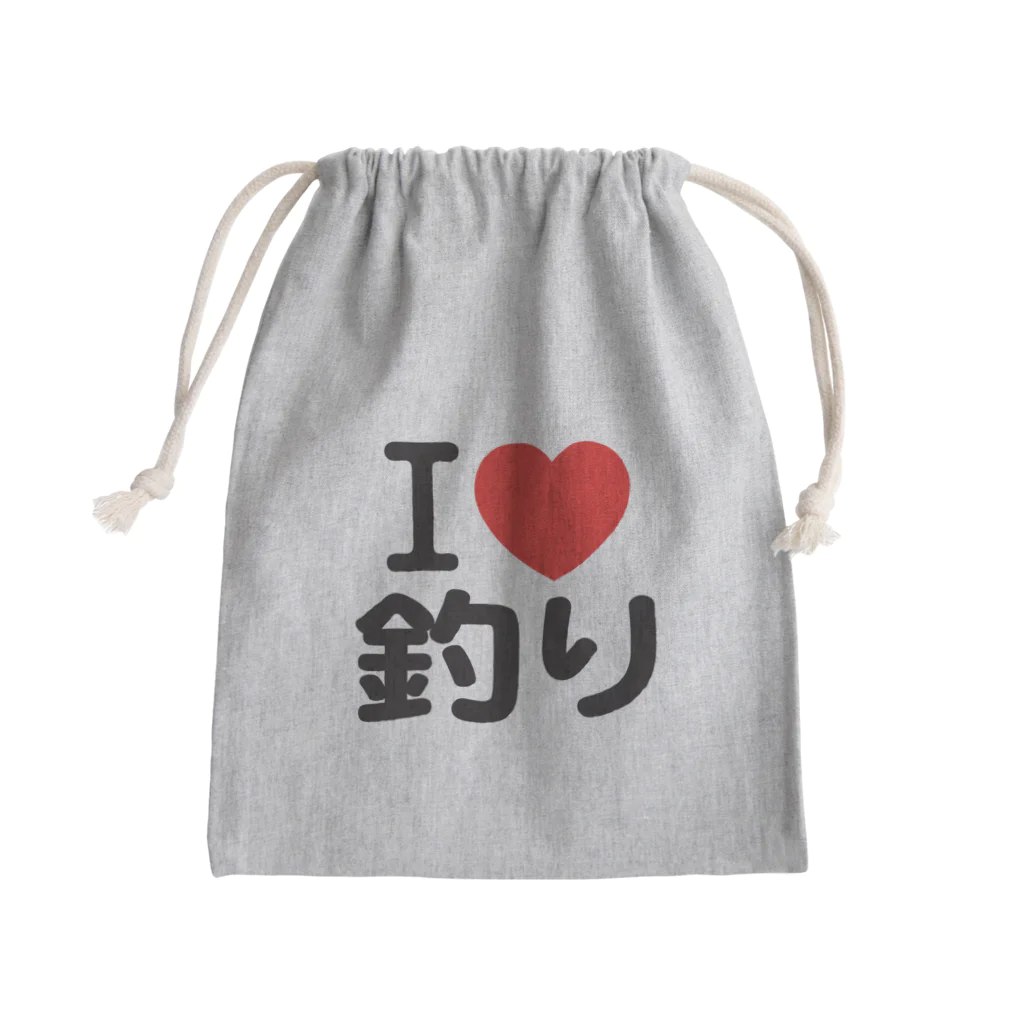 I LOVE SHOPのI LOVE 釣り Mini Drawstring Bag