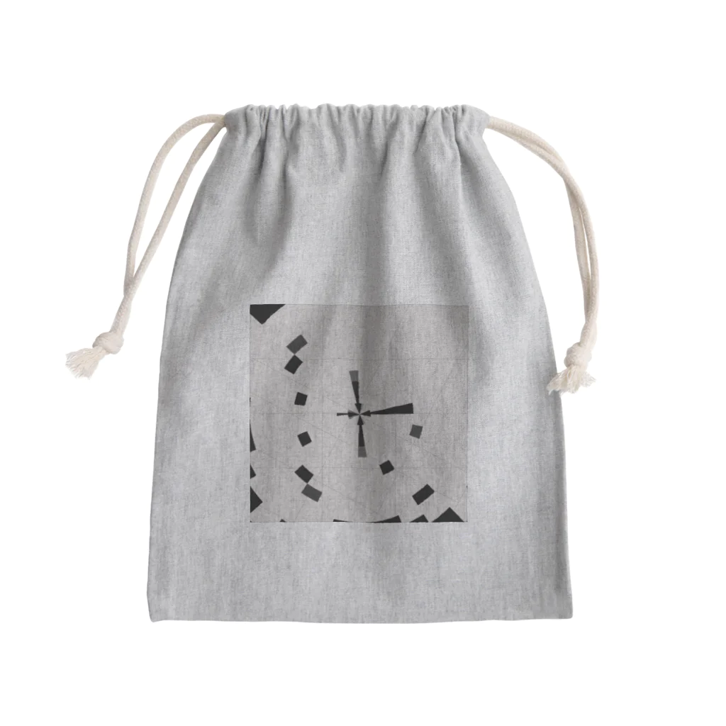 名前の名前は名前ですの黒四角 Mini Drawstring Bag