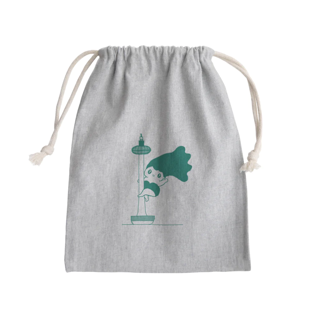 ERIKA RELAXのポールダンスリラ子ちゃん（緑） Mini Drawstring Bag