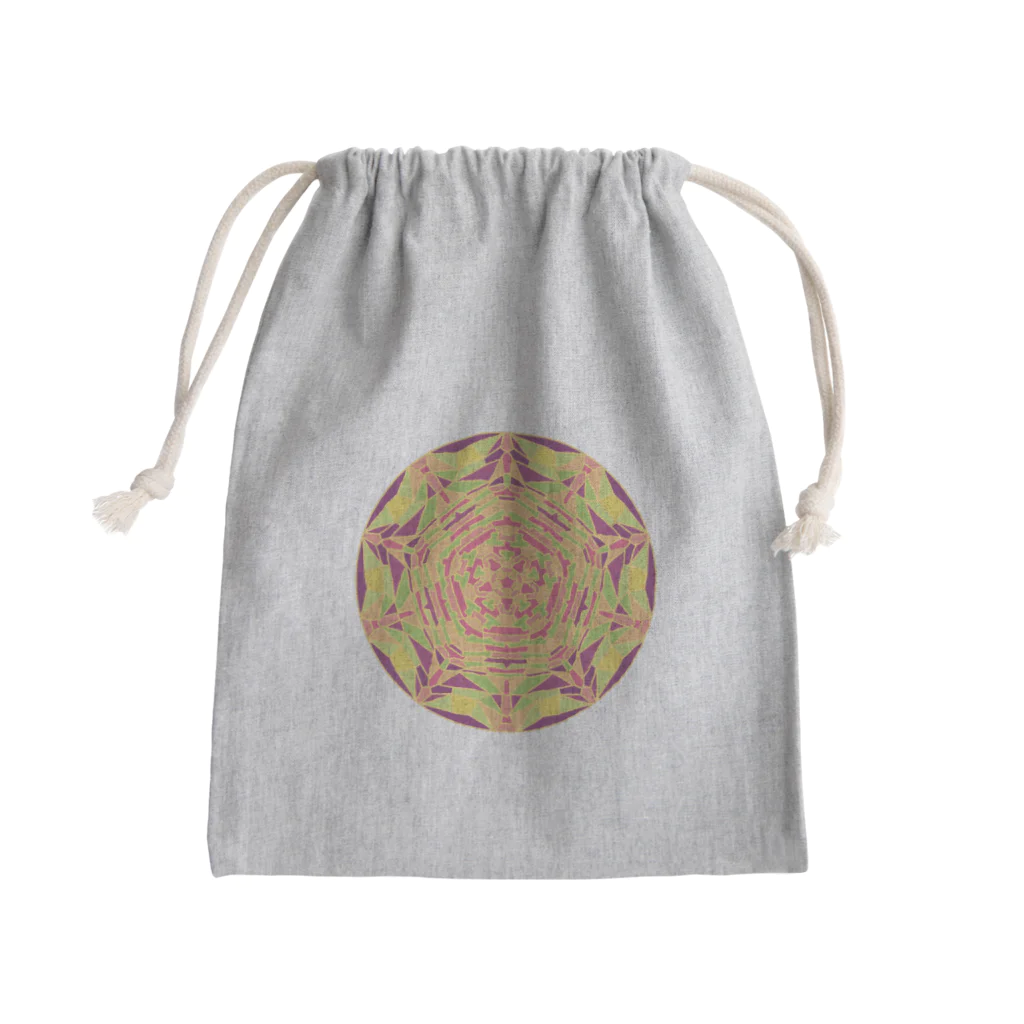 LeafCreateのフルーツカラー曼荼羅 Mini Drawstring Bag